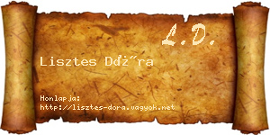 Lisztes Dóra névjegykártya